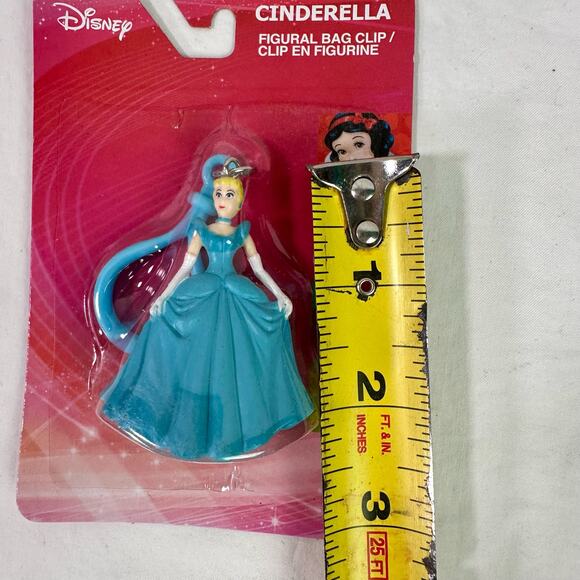 Set 4 Disney Princess Figural Bag Clips Cinderella Snow White Ariel Tinker Bell - Picture 7 of 7